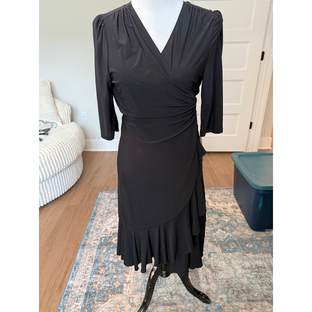 Kiyonna Black Wrap Dress- size XL